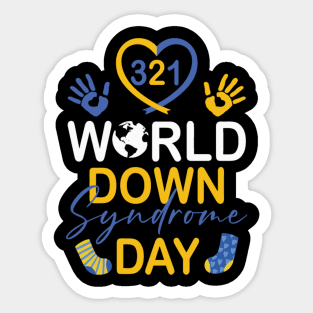 Kids World Down Syndrome Day Awareness Socks Sticker